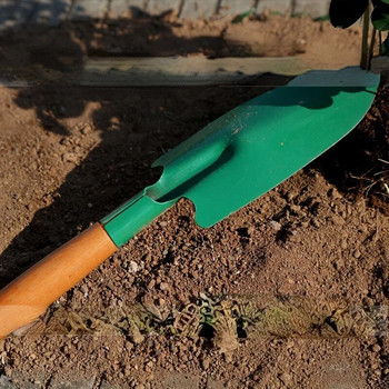 Дървена дръжка Подсилена градинска лопата Засаждане в рохкава почва Лесна употреба