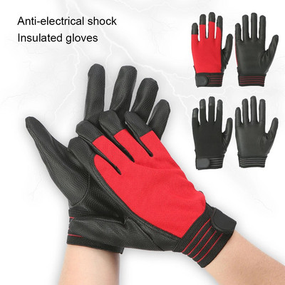 1 ζεύγος ηλεκτρικά μονωτικά γάντια υψηλής τάσης 220V Αντιηλεκτρικά προστατευτικά γάντια από καουτσούκ Γάντια ασφαλείας ηλεκτρολόγων