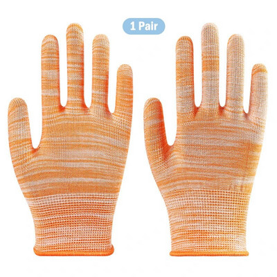 1poros sodo pirštinės Gėlėtos sodo pirštinės Moteriškos neslystančios darbinės pirštinės, skirtos kiemo valymui.