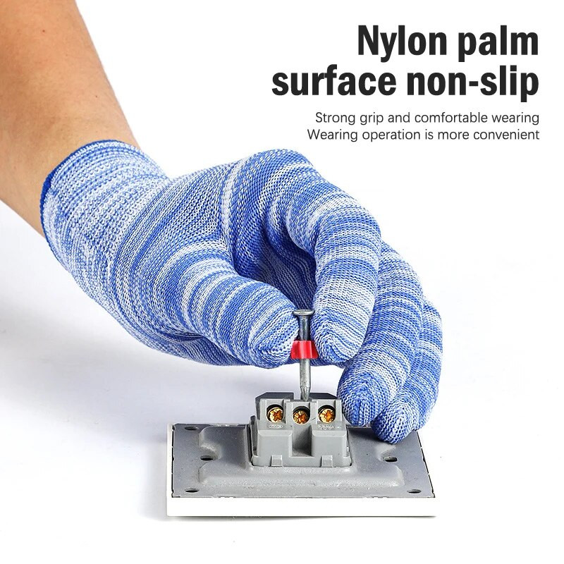 1poros sodo pirštinės Gėlėtos sodo pirštinės Moteriškos neslystančios darbinės pirštinės, skirtos kiemo valymui.