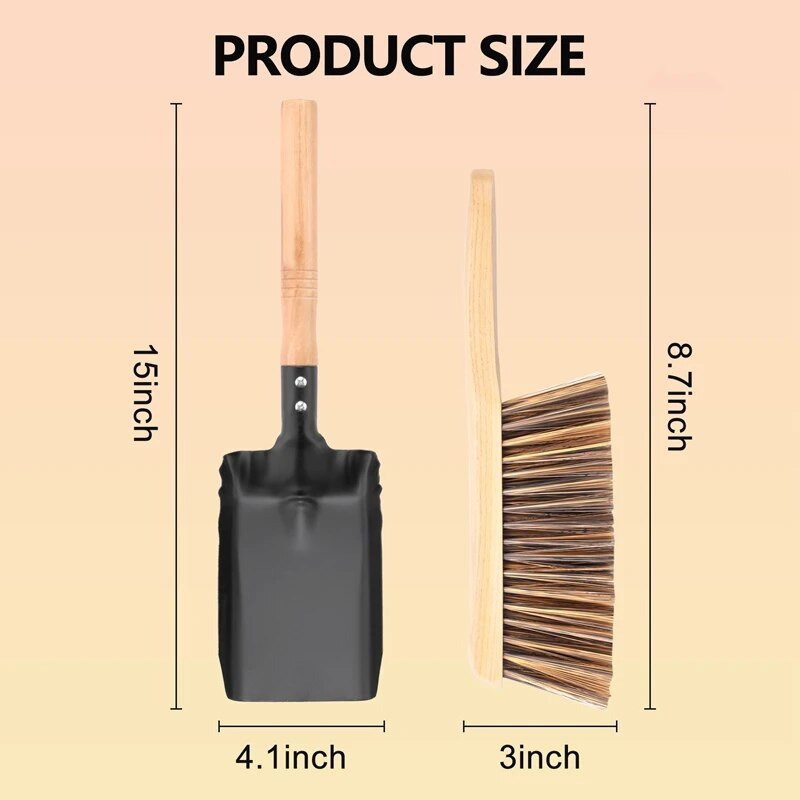 Lopata za ugljen i set četki za ognjište, lopata za kamin i četka, set za čišćenje ognjišta, set alata za kamin, promocija alata za vatru