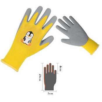 Градински ръкавици Детски издръжливи водоустойчиви градински работни ръкавици Нехлъзгащи се детски защитни работни ръкавици за двор Преносими градински консумативи