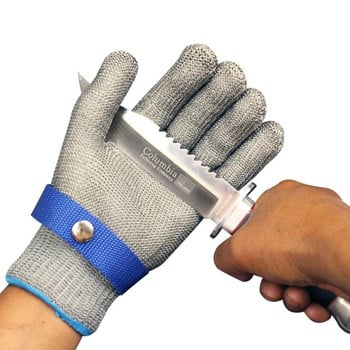 Устойчиви на рязане ръкавици от неръждаема стомана Работни защитни ръкавици Метална мрежа против рязане за месарски работник Работни ръкавици в градината