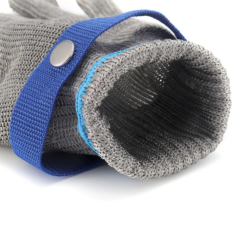 Pjovimams atsparios nerūdijančio plieno pirštinės Darbo apsauginės pirštinės Metalo tinklelis, apsaugantis nuo pjovimo, mėsininko darbuotojo sodo darbo pirštinės