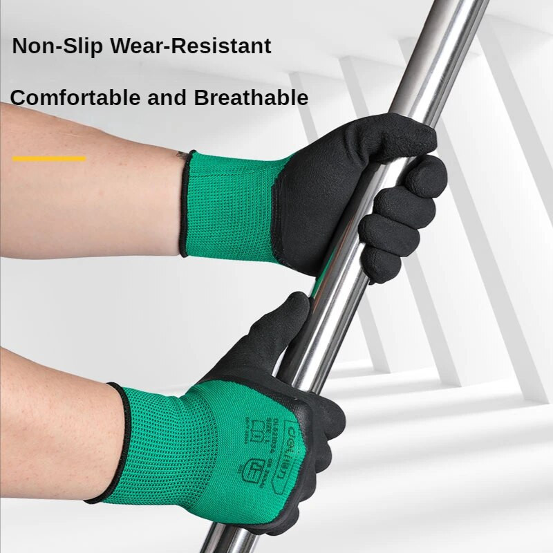 1 pora dėvėjimuisi atsparių darbo pirštinių Sodininkystė Kasimas Sodinimas Sodo pirštinės lateksu dengtos poliesterio pirštinės Darbo apsaugos pirštinės