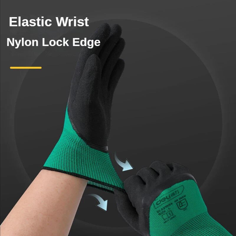 1 pora dėvėjimuisi atsparių darbo pirštinių Sodininkystė Kasimas Sodinimas Sodo pirštinės lateksu dengtos poliesterio pirštinės Darbo apsaugos pirštinės