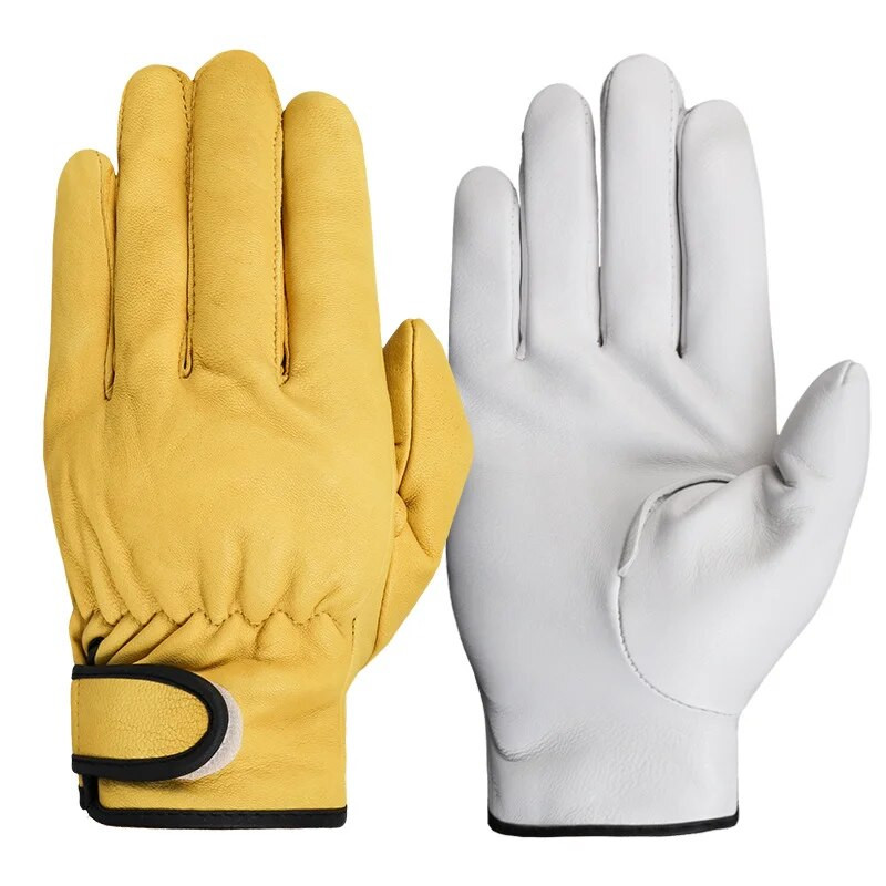 Darbo pirštinės avikailių odiniai darbuotojai darbas suvirinimas sauga apsauga sodas sportas motociklo vairuotojas dilimui atsparios pirštinės