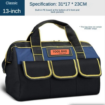 Многофункционална чанта за инструменти 1680D платнена чанта за електротехник Oxford, многоджобна водоустойчива чанта за съхранение против падане Инструменти за електротехник