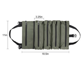 Φορητή τσάντα σε ρολό εργαλείων Θήκη κλειδί κατσαβίδι Πένσα Θήκη τσάντα σε ρολό Καμβάς ρολό τσάντα εργαλείων Organizer Εργαλεία Θήκη τσάντα αποθήκευσης