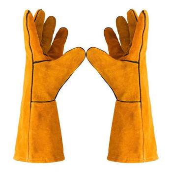 Δερμάτινα γάντια εργασίας για άνδρες κίτρινο δέρμα αγελάδας Heavy Duty Safety Protective Driver Working Welding Mechanic Gloves