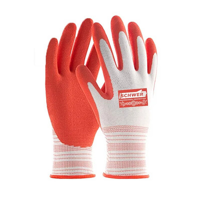 Darbo pirštinės Purpurinės poliesterio pilkos spalvos pirštinės Apsauginės darbui sodo patvarios neslidžios vandeniui atsparios sodo pirštinės