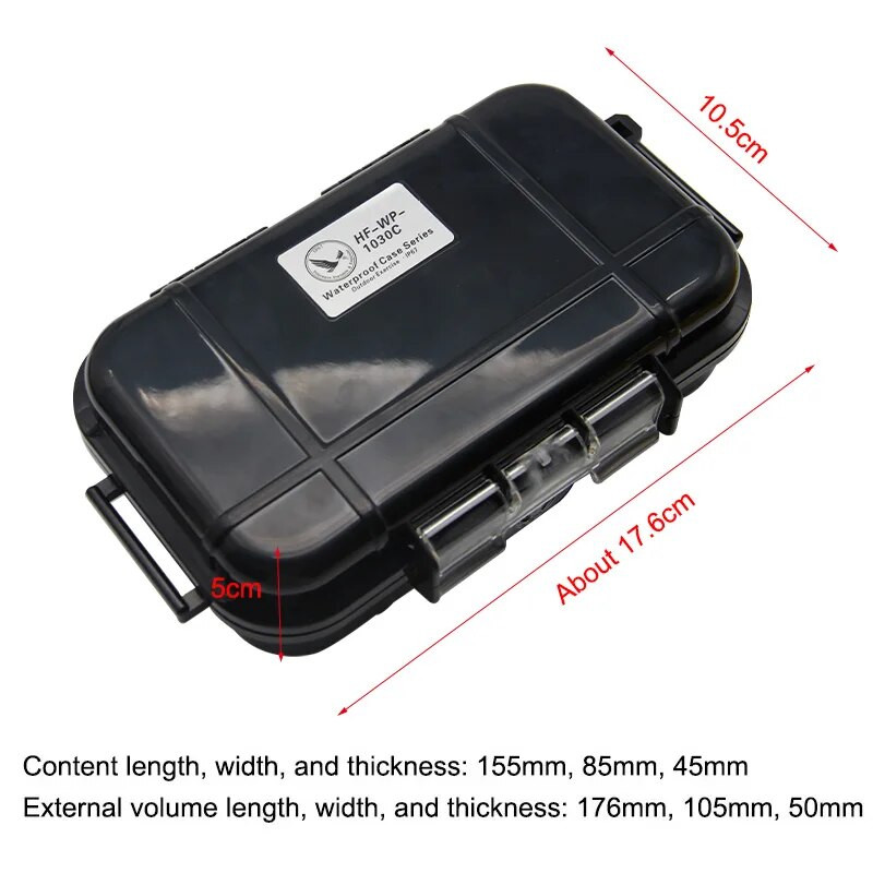Vanjske vodootporne kutije otporne na udarce Alat za kampiranje Prijenosna kutija za pohranu s jastučićem za putovanje Zatvoreni spremnik EDC kutija za ulje