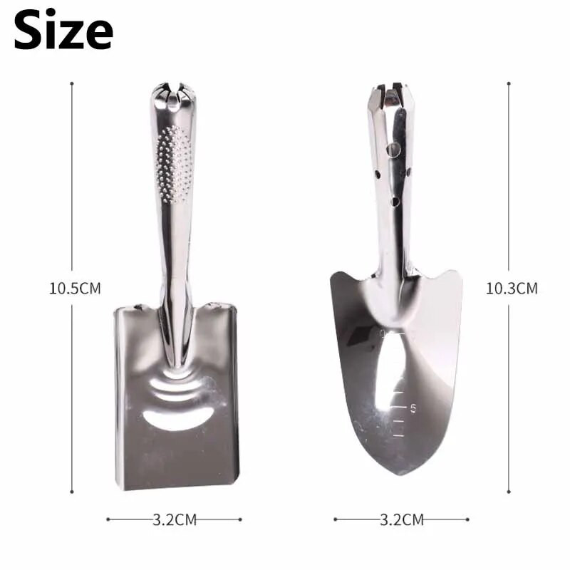 Mini žemės purenimo kastuvas nerūdijančio plieno sodo kastuvas Daugiafunkcis augalas vazoninis kasimas kastuvas Buitiniai sodo įrankiai