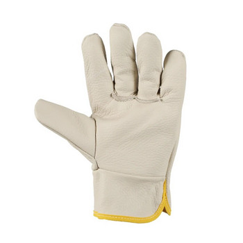1 чифт работни ръкавици, издръжливи шофьорски ръкавици от телешка кожа, меки, устойчиви на износване за строителство, промишлена и лична употреба