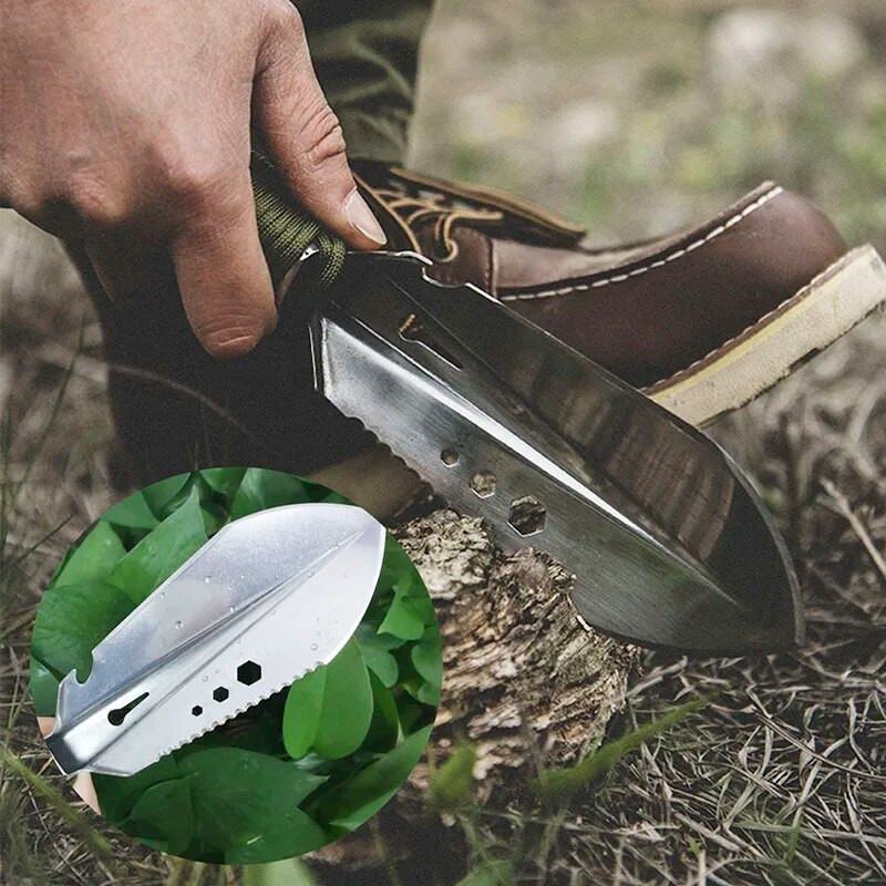 Kaasaskantav aiandus multifunktsionaalne labidas välitingimustes reisimiseks labidas Väike roostevabast terasest käsikühvel Aialabidas