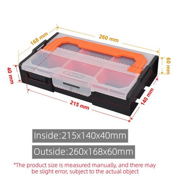 Mini Hardware Toolbox Stacked Multifunctional Combination Tool Box Εγχειρίδιο οικιακής χρήσης Βιδωτές μύτες Αξεσουάρ Κουτί αποθήκευσης στοιβαζόμενο