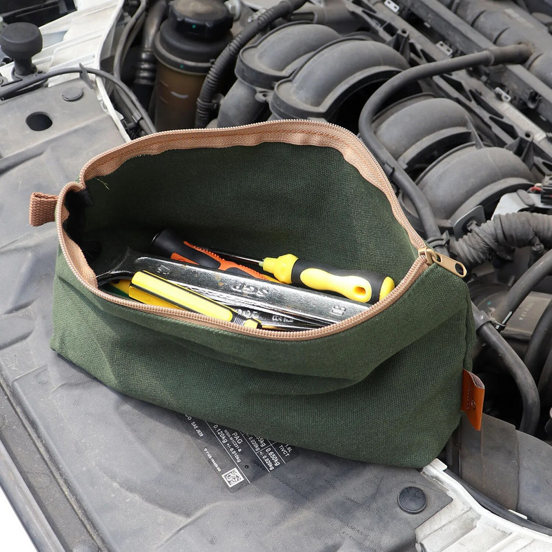 WESSLECO Vodootporno voštano platno Organizator za pohranu Odvijač Torba za alat Višenamjenska torbica Torbica za metalne dijelove