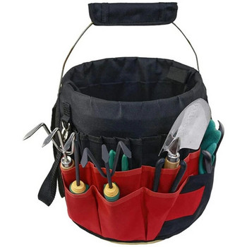 HOT-Bucket Organizer Tote Bag Чанта за инструменти Чанта за градински инструменти Комплекти 42 джоба за съхранение Комплект за ремонт на инструменти Строителна кутия с инструменти Органайзер