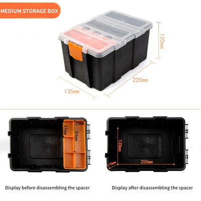 Kutija za alat Setovi organizatora Hardver i dijelovi Odjeljci za organizatore vijaka Kutije za male dijelove Svestrana i izdržljiva kutija za alate za pohranu