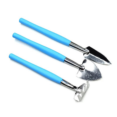 Višebojna kombinacija alata za sukulente Set od tri dijela od nehrđajućeg čelika Mini mala lopata grablje vrtlarski alat Set za sadnju
