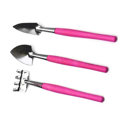 Višebojna kombinacija alata za sukulente Set od tri dijela od nehrđajućeg čelika Mini mala lopata grablje vrtlarski alat Set za sadnju