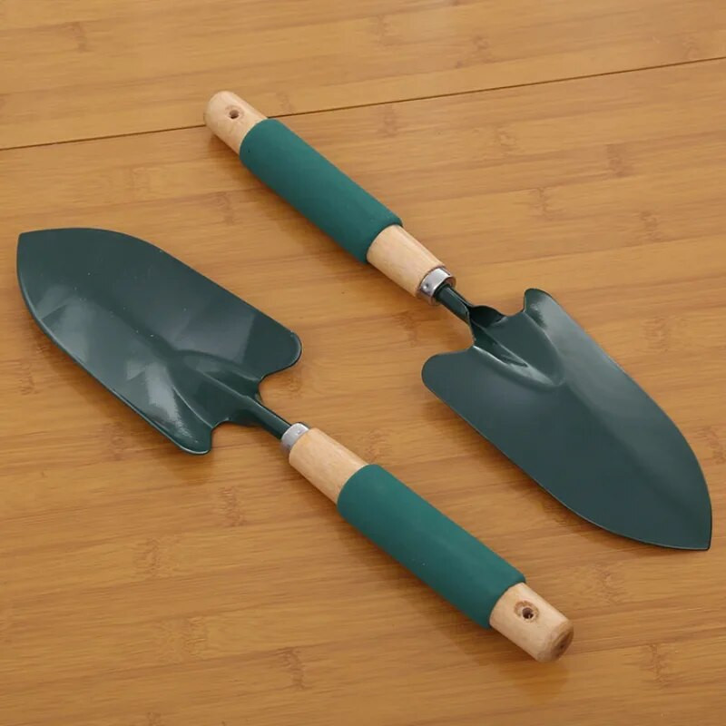 Alat za sadnju u vrtu dugačak 36 cm Velika šiljasta lopata Mala lopata s drvenom drškom Lopata Sadnja Rahle zemlje Lopata za presađivanje