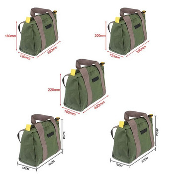 Многофункционална чанта за съхранение на инструменти Платнена водоустойчива чанта за съхранение на ръчни инструменти Домашен набор от инструменти Метални хардуерни части Организатор Чанта