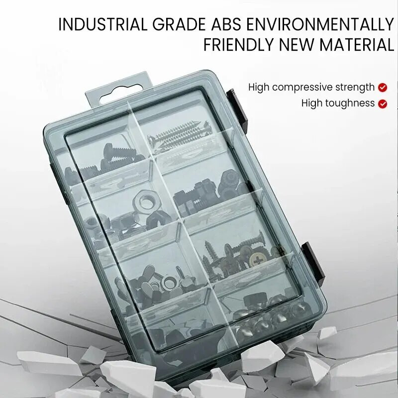 AIRAJ Plastična kutija za dijelove alata Kutija za pohranu vijaka Klasifikacija alata Elektronička komponenta Pribor za svrdlo Kutija zadebljanu rešetku