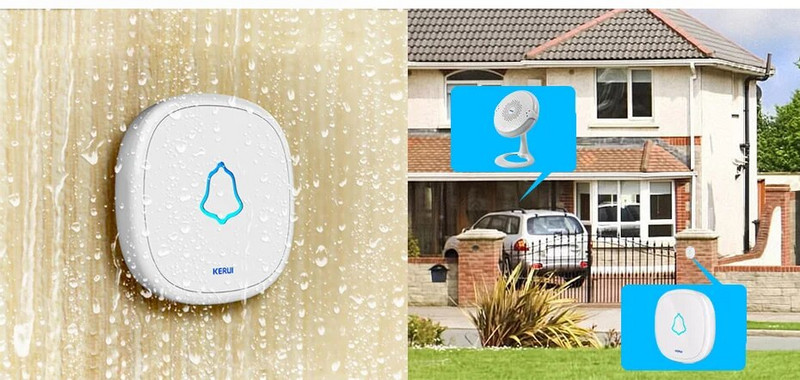 KERUI Buton tactil rezistent la apă Buton de urgență SOS fără fir Accesorii de alarmă 433MHz pentru sistemul de alarmă KERUI