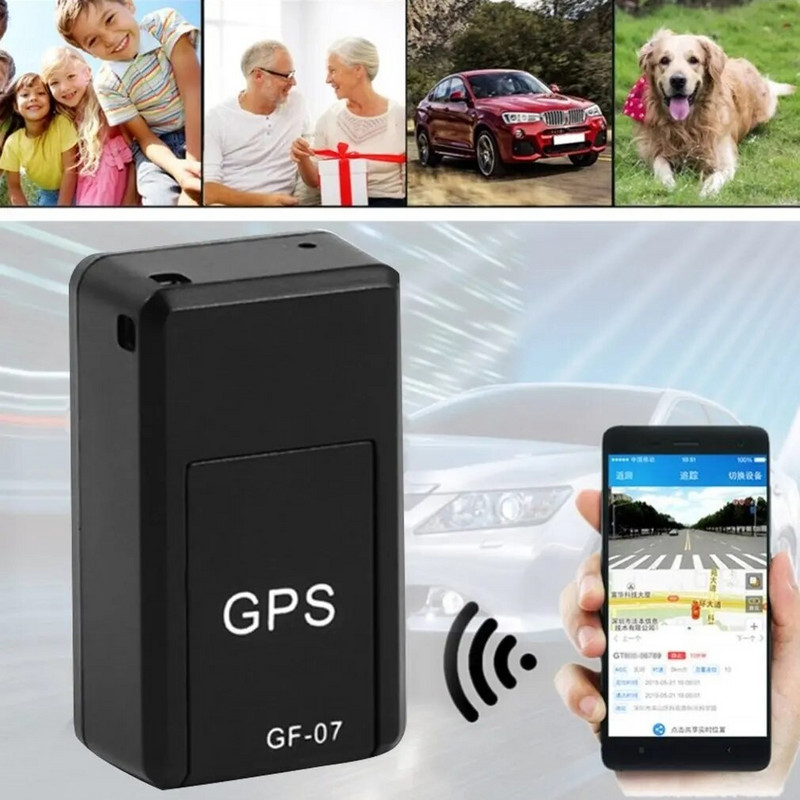 Mini magnetinė automobilinė transporto priemonė GSM GPRS GPS sekimo lokatorius Realaus laiko sekimas nešiojamasis automobilinis GPS sekiklis GF-07 sekimo įrenginys