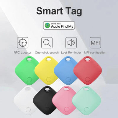 Smart Bluetooth GPS Tracker Work for Apple Find My APP ITag Anti Lost Reminder Device MFI Rated Locator Auto Key Pet Kids Finder