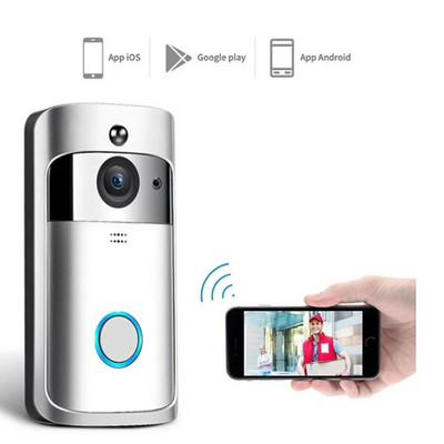 Sonerie WiFi Cameră Smart WI-FI Video Interfon Soneria de ușă Apel video pentru apartamente Alarma IR Cameră de securitate fără fir Sonerie