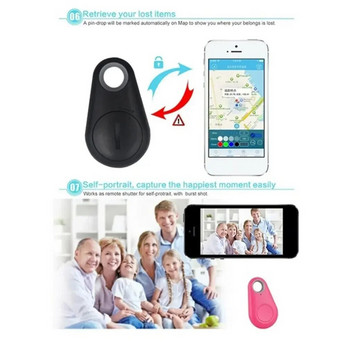 Mini Fashion Smart Dog Pets Bluetooth 4.0 GPS Tracker Ετικέτα συναγερμού κατά της απώλειας Wireless Child Bag Wallet Key Finder