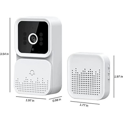 Viedais bezvadu durvju zvans WiFi āra HD kameras durvju zvans nakts redzamības video domofons balss mājas monitora durvju drošības zvana komplekts
