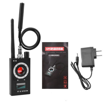 K18 Безжична детекторна камера RF детектор 1MHz-6.5GHz GSM Audio Bug Finder GPS сигнален обектив RF Tracker Многофункционална антикамера
