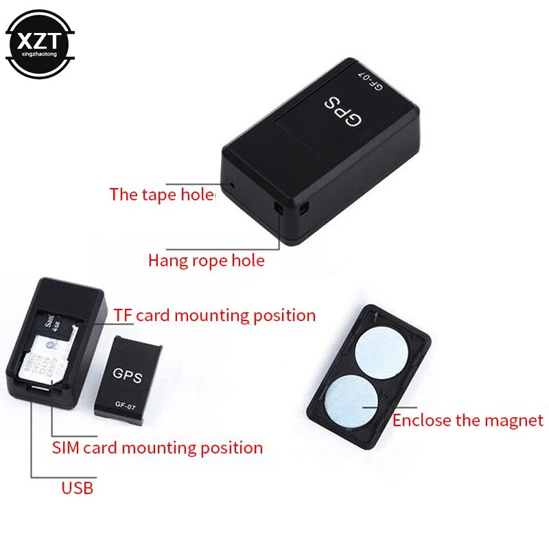 GF-07 Snažni magnetski GPS uređaj za praćenje automobila, motocikla, lokator za praćenje bicikla, uređaj za praćenje vozila, lokator za kućne ljubimce, djecu, protiv gubitka uređaja
