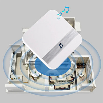 AC90-250V Интелигентен безжичен звънец за звънец Безжичен WiFi домашен звънец за добре дошли US EU Водоустойчив 300 м дистанционно интелигентен звънец за звънец