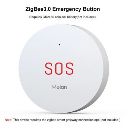 Meian Zigbee SOS gumb za hitne slučajeve Kućni sigurnosni alarmni sustav Bežični alarm s gumbom za paniku za starije osobe Smart Life/ Tuya APP