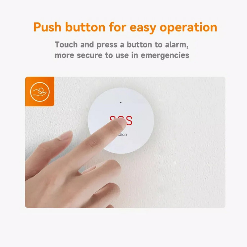 Meian Zigbee SOS gumb za hitne slučajeve Kućni sigurnosni alarmni sustav Bežični alarm s gumbom za paniku za starije osobe Smart Life/ Tuya APP