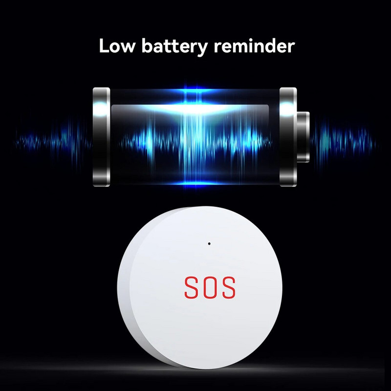 Meian Zigbee SOS gumb za hitne slučajeve Kućni sigurnosni alarmni sustav Bežični alarm s gumbom za paniku za starije osobe Smart Life/ Tuya APP