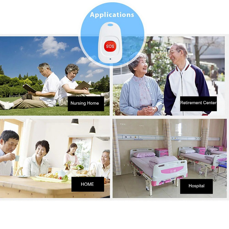 Topvico SOS panikas poga RF 433 mhz avārijas poga vecāka gadagājuma cilvēku trauksmes atslēgas piekariņa kontrolieris Veciem cilvēkiem GSM WIFI mājas signalizācijas sistēma