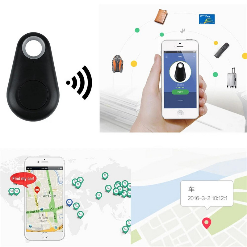 Vezeték nélküli Bluetooth Tracker Elveszett riasztó Intelligens címke gyermektáska pénztárca kulcskereső GPS kereső ingyenes mobilalkalmazás-figyeléssel