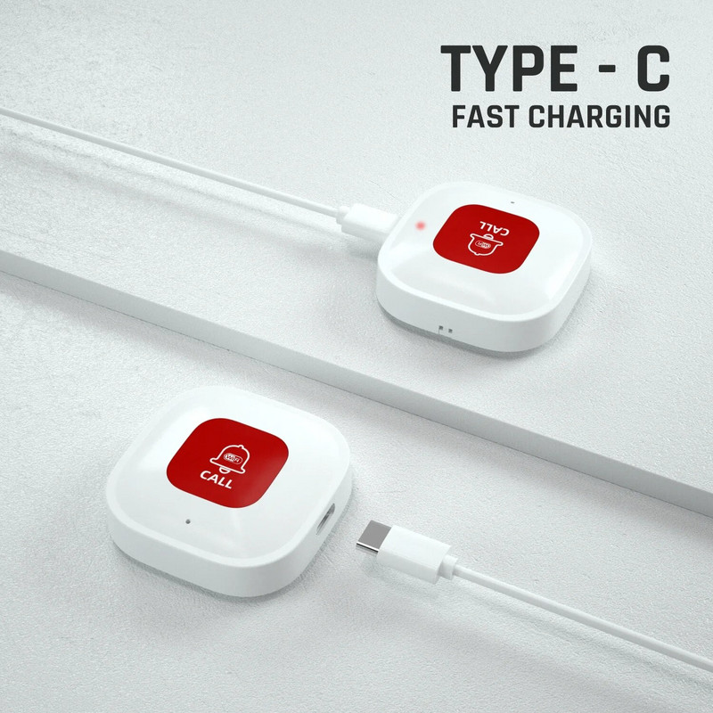 ACJ WiFi ārkārtas zvana poga Viedā TUYA SOS aprūpētāja peidžera tālruņa brīdinājuma raidītāja avārijas zvana poga gados vecākiem pacientiem