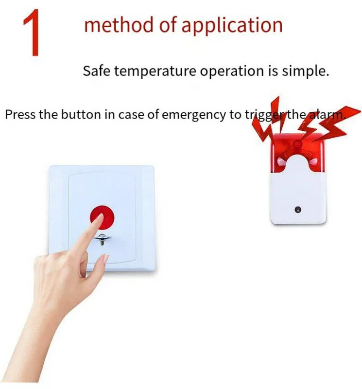 Vészriasztó Idős személyhívó letiltva Fürdőszoba hang- és fényerősség védőriasztó Vészhelyzeti egygombos riasztórendszer