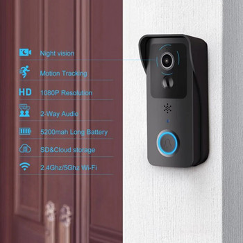 Tuya Smart Video Doorbell 5G/2.4GHz Dual WiFi външен безжичен звънец Водоустойчив IP54 Smart Home Intercom 1080P камера за врата