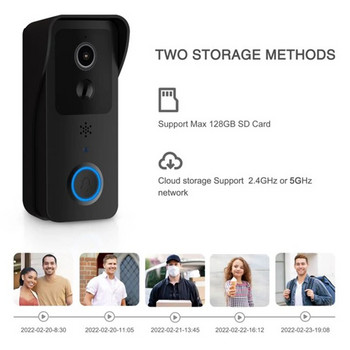 Tuya Smart Video Doorbell 5G/2,4GHz Dual WiFi WiFi Ασύρματο κουδούνι πόρτας Αδιάβροχο IP54 Smart Home Intercom 1080P κάμερα πόρτας