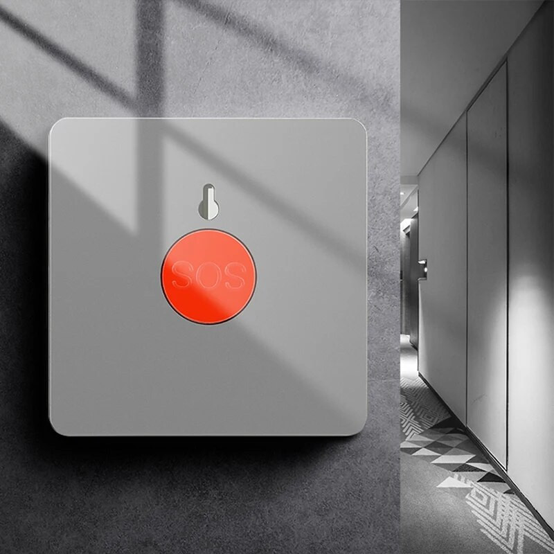 Signalizacijos mygtukas Gaisro avarinio skambučio sieninio skydelio signalizacija su raktu SOS gaisro signalizacijos skydelio saugos inžinerijos vadovo mygtukas pagalbai