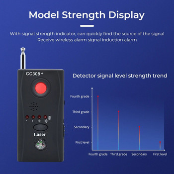 Anti Detector Mini Gadgets Finder Camera Bug GSM Jamming Φακός σήματος GPS RF Tracker Mini Camera Detect Wireless Wiretapping