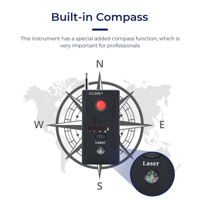 Anti Detector Mini Gadgets Finder Kameros klaida GSM trukdymas GPS signalo objektyvas RF Tracker Mini Camera Aptiks belaidį pokalbį