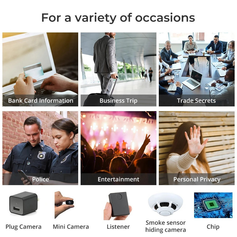 Anti Detector Mini Gadgets Finder Kameros klaida GSM trukdymas GPS signalo objektyvas RF Tracker Mini Camera Aptiks belaidį pokalbį